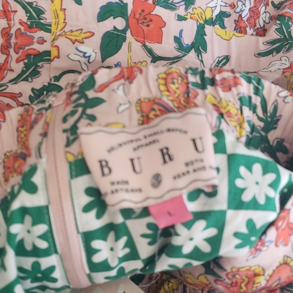 Buru Teagan Floral Print Tiered Ruffle Midi Skirt NWT SZL - Picture 6 of 10